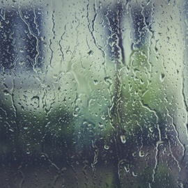 verregnetes Fenster